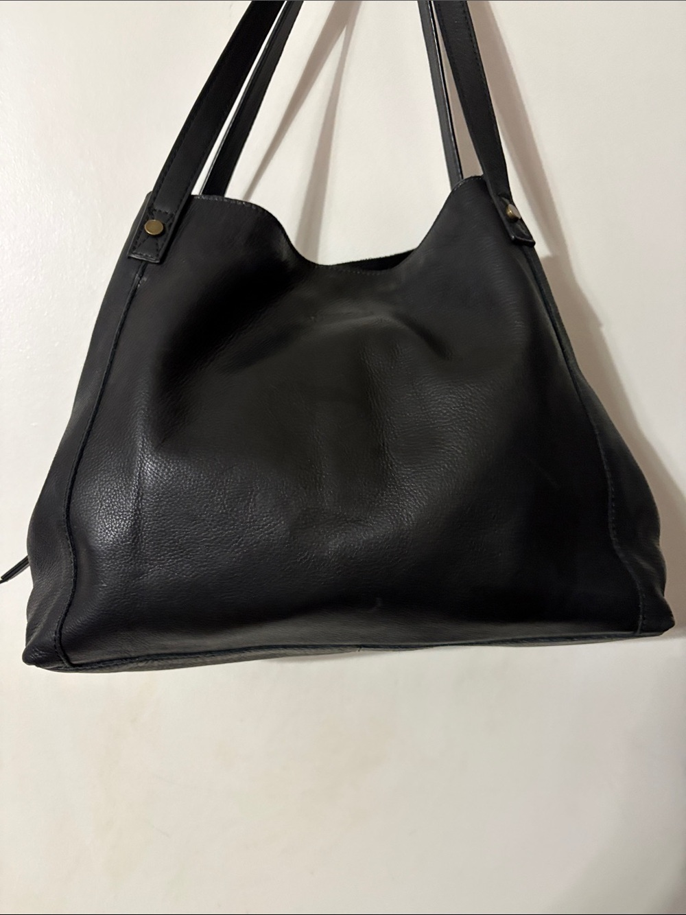 Minimalist, Black Leather Liberty Shopper Bag by American Leather Co. Read - Picture 11 of 12